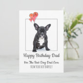 Happy Birthday Vater von Hund Feiertagskarte (Stehend Vorderseite)