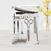 Happy Birthday Vathers Day Barber Grußkarte Karte (Gelbe Blume)