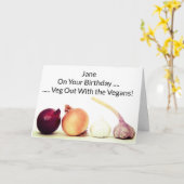 Happy Birthday Vegane Gemüse Karte (Gelbe Blume)