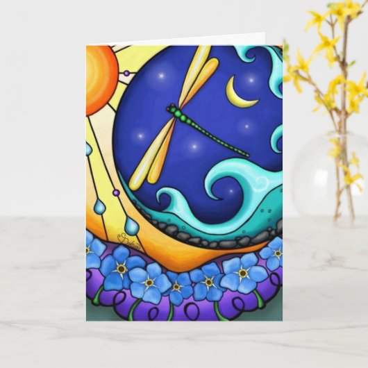 Happy Birthday - Vergiss mich nicht Karte (Gelbe Blume)