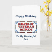Happy Birthday Veteran Son Card Karte (Gelbe Blume)