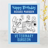 Happy Birthday Veterinary Surgeon Karte (Gelbe Blume)
