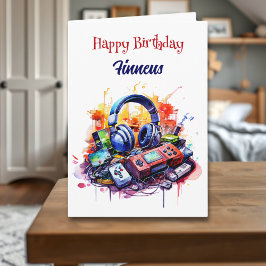 Happy Birthday Video Game Themed Personalisiert Karte