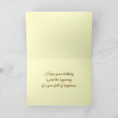 Happy Birthday Vintag Antique Rose Blume Card Karte (Innenseite)