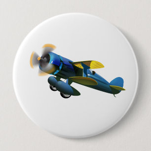 Happy Birthday Vintag Flugzeug Button