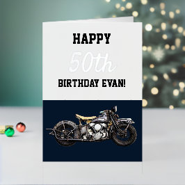 Happy Birthday Vintag Motorrad 50. Männer