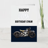 Happy Birthday Vintag Motorrad 50. Männer (Vorderseite)