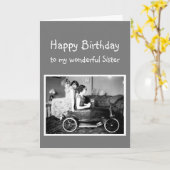 Happy Birthday Vintag Sisters Liebe Karte (Gelbe Blume)