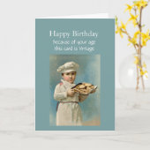 Happy Birthday Vintag, weil ich dich mag Karte (Gelbe Blume)