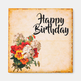 Happy Birthday Vintage anpassbare Magnet