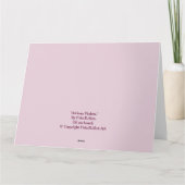 Happy Birthday Vintage hübsche rosa Veilchen schön Karte (Rückseite)