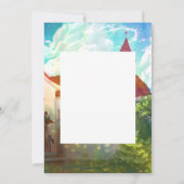 Happy Birthday Vintage Invitation Girl Cartoon Einladung (Rückseite)