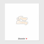 Happy Birthday Vinyl Sticker (Blatt)