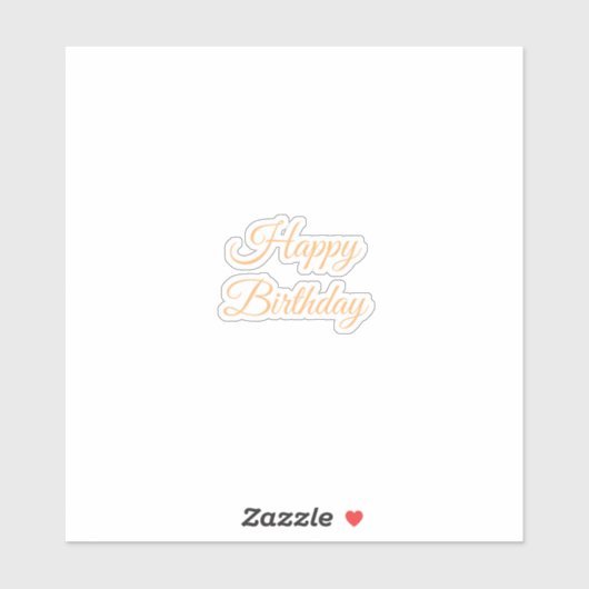 Happy Birthday Vinyl Sticker (Blatt)