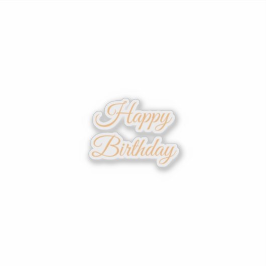 Happy Birthday Vinyl Sticker (Vorderseite)