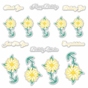 Happy Birthday Vinyl Stickers Aufkleber