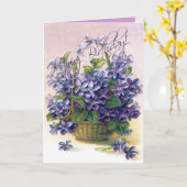 Happy Birthday Violets Card Karte (Gelbe Blume)