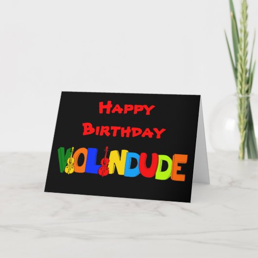 Happy Birthday Violin Typ Karte (Vorderseite)