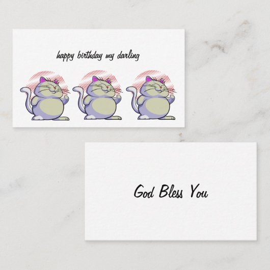 happy birthday visitenkarte (Vorne/Hinten)