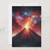Happy Birthday Volcano Flat Card Karte (Rückseite)