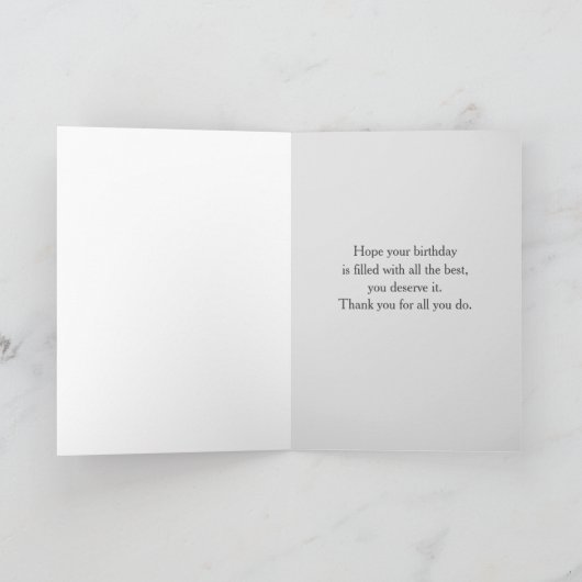 Happy Birthday Volunteer Juniper Tree Branch Karte (Innenseite)