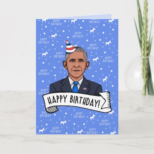 Happy Birthday von Barack Obama Karte (Vorderseite)