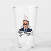 Happy Birthday von Chuck Schumer Glas (Vorderseite)