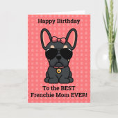 Happy Birthday von Hund Black Tan French Bulldog Karte (Vorderseite)