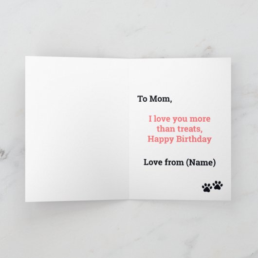 Happy Birthday von Hund Black Tan French Bulldog Karte (Innenseite)