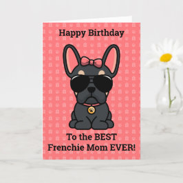 Happy Birthday von Hund Black Tan French Bulldog Karte