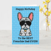 Happy Birthday von Hund Blue Merle Französischer B Karte (Gelbe Blume)