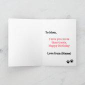 Happy Birthday von Hund Blue Merle Französischer B Karte (Innenseite)