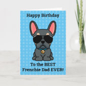 Happy Birthday von Hund Blue Tan French Bulldog Karte (Vorderseite)
