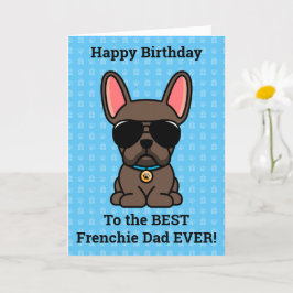 Happy Birthday von Hund Brown French Bulldog Karte