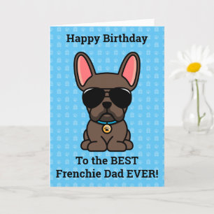 Happy Birthday von Hund Brown French Bulldog Karte