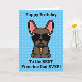Happy Birthday von Hund Brown French Bulldog Karte