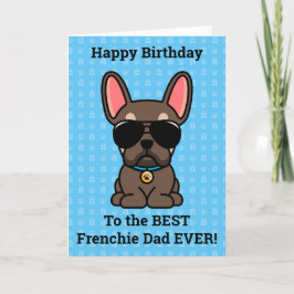 Happy Birthday von Hund Brown Tan French Bulldog Karte