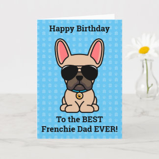 Happy Birthday von Hund Light Fawn Französischer B Karte
