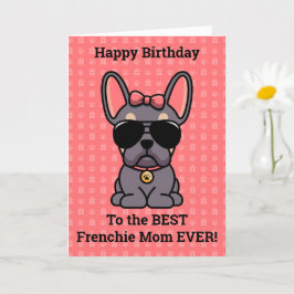 Happy Birthday von Hund Lilac Tan French Bulldog Karte