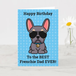 Happy Birthday von Hund Lilac Tan French Bulldog Karte