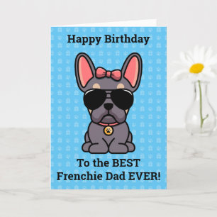 Happy Birthday von Hund Lilac Tan French Bulldog Karte