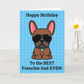 Happy Birthday von Hund Red Fawn Französischer Bul Karte
