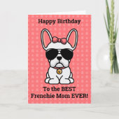 Happy Birthday von Hund White French Bulldog Card Karte (Vorderseite)
