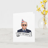 Happy Birthday von Joe Biden Karte (Gelbe Blume)