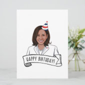 Happy Birthday von Kamala Harris Karte (Stehend Vorderseite)