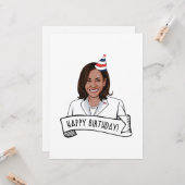 Happy Birthday von Kamala Harris Karte (Vorderseite/Rückseite Beispiel)