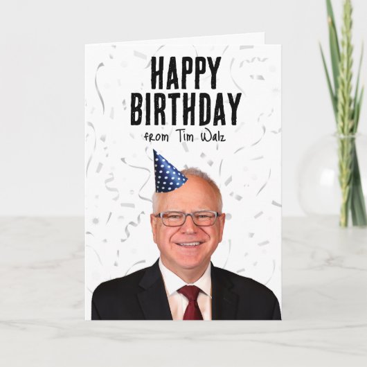 Happy Birthday von Tim Walz Karte (Vorderseite)