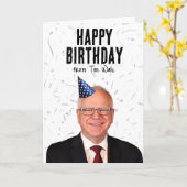 Happy Birthday von Tim Walz Karte (Gelbe Blume)