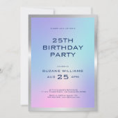 Happy Birthday Vorlage mit Ober und Silber (Vorderseite)