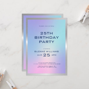 Happy Birthday Vorlage mit Ober und Silber